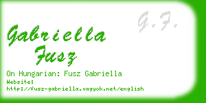 gabriella fusz business card